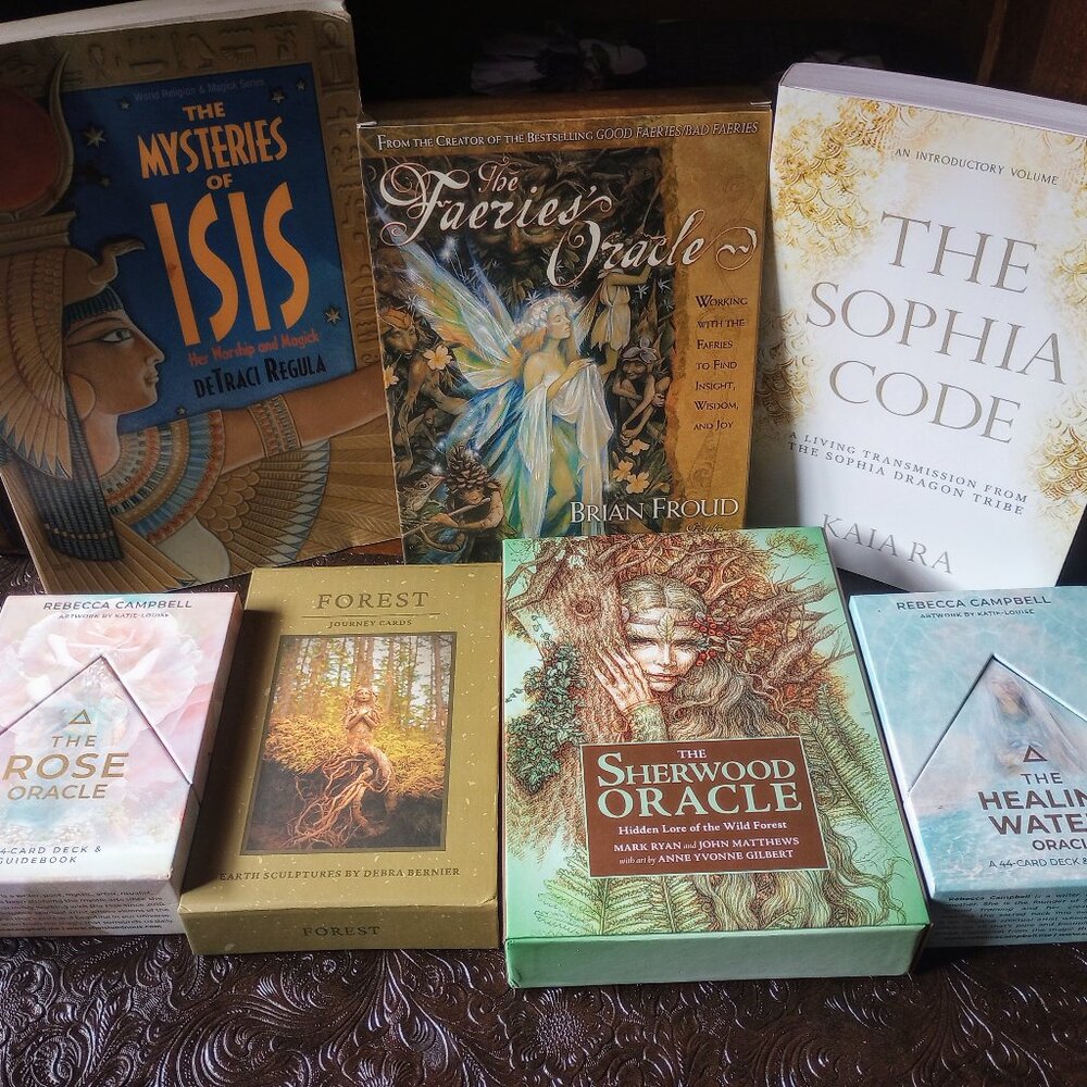 Oracle Card/ Book Bundle- Fairies Oracle, The Sherwood Oracle, Sophia Code, ISIS